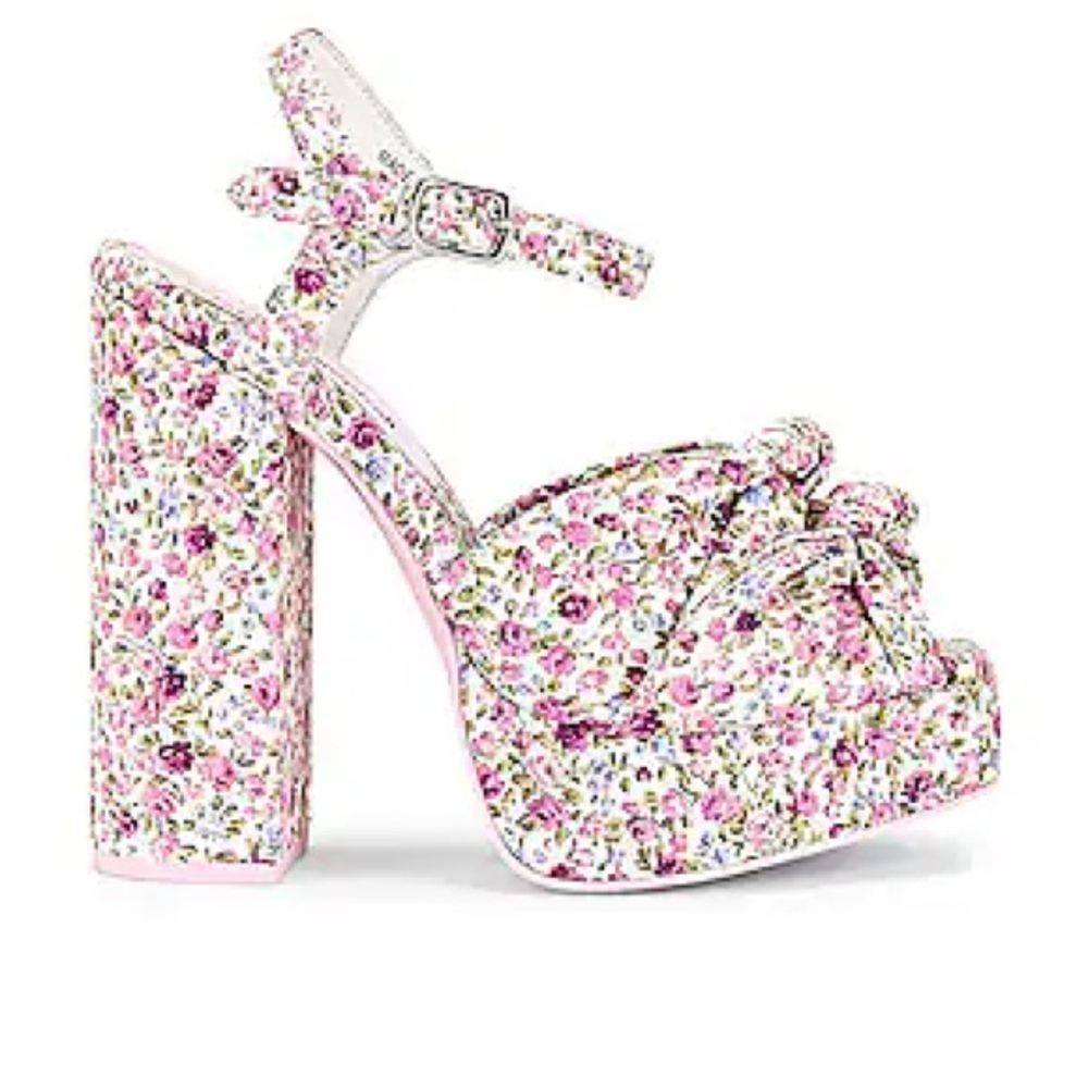 Jeffrey Campbell Pink Floral Platform Heels